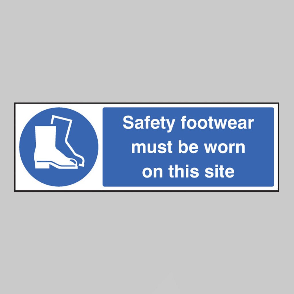 Safety Footwear Must Be Worn On This Site Sign - Ready Set SuppliedSafety Footwear Must Be Worn On This Site SignRigid Plastic15232G