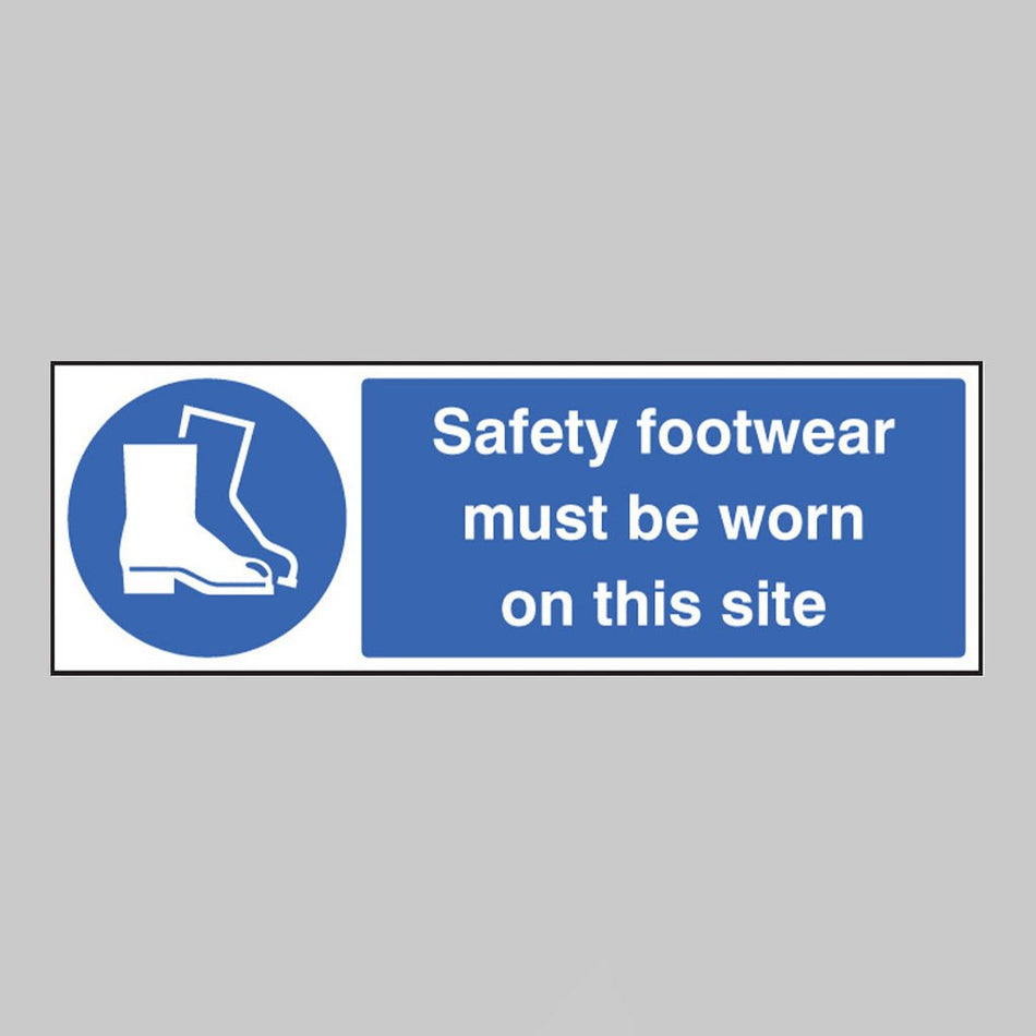 Safety Footwear Must Be Worn On This Site Sign - Ready Set SuppliedSafety Footwear Must Be Worn On This Site SignRigid Plastic15232G
