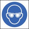 Safety Goggles Roll of 100 Self Adhesive Vinyl Labels 50 x 50mm - Ready Set SuppliedSafety Goggles Roll of 100 Self Adhesive Vinyl Labels 50 x 50mm59716