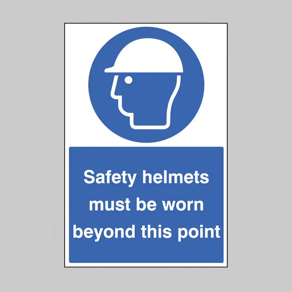 Safety Helmets Must Be Worn Beyond This Point Floor Graphic 400 x 600mm (External Grade) - Ready Set SuppliedSafety Helmets Must Be Worn Beyond This Point Floor Graphic 400 x 600mm (External Grade)53564