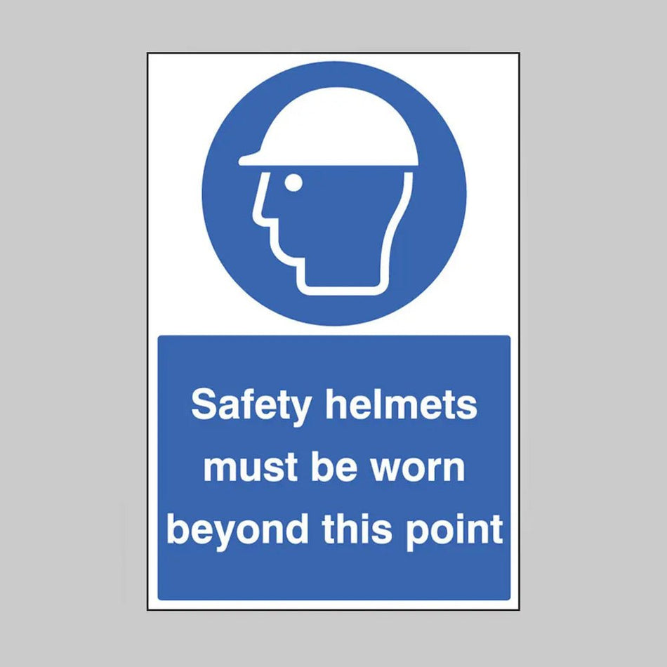 Safety Helmets Must Be Worn Beyond This Point Floor Graphic 400 x 600mm (External Grade) - Ready Set SuppliedSafety Helmets Must Be Worn Beyond This Point Floor Graphic 400 x 600mm (External Grade)53564