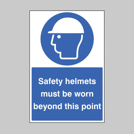 Safety Helmets Must Be Worn Beyond This Point Floor Graphic 400 x 600mm - Ready Set SuppliedSafety Helmets Must Be Worn Beyond This Point Floor Graphic 400 x 600mm58730