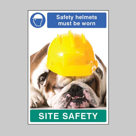 Safety Helmets Must Be Worn - Dog Poster 420 x 594mm Synthetic Paper - Ready Set SuppliedSafety Helmets Must Be Worn - Dog Poster 420 x 594mm Synthetic Paper57473