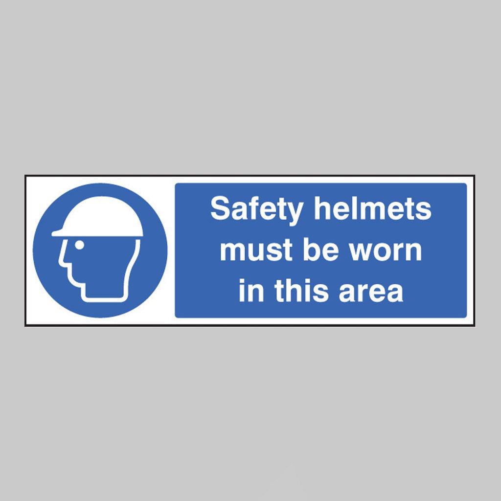 Safety Helmets Must Be Worn In This Area Sign - Ready Set SuppliedSafety Helmets Must Be Worn In This Area SignRigid Plastic15016G