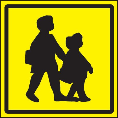 School Children Pictorial 300 x 300mm Self Adhesive On Face Sign - Ready Set SuppliedSchool Children Pictorial 300 x 300mm Self Adhesive On Face Sign51687