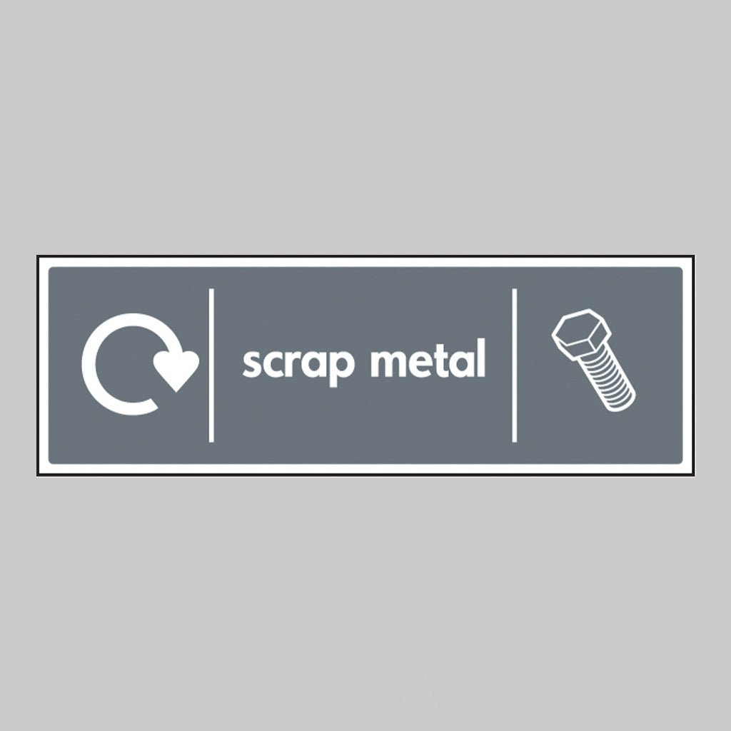 Scrap Metal - Wrap Recycling Sign - Ready Set SuppliedScrap Metal - Wrap Recycling SignRigid Plastic16650M