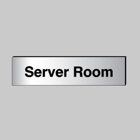 Server Room 140 x 35mm Engraved Aluminium Effect PVC With Sav Backing Sign - Ready Set SuppliedServer Room 140 x 35mm Engraved Aluminium Effect PVC With Sav Backing Sign53698