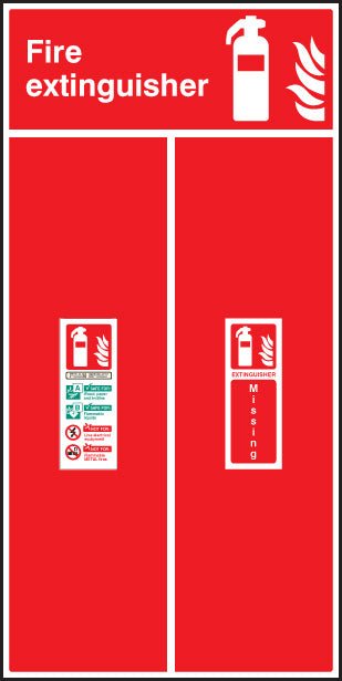 Single Extinguisher Location Board 450 x 900mm - Foam Spray - Ready Set SuppliedSingle Extinguisher Location Board 450 x 900mm - Foam Spray58015