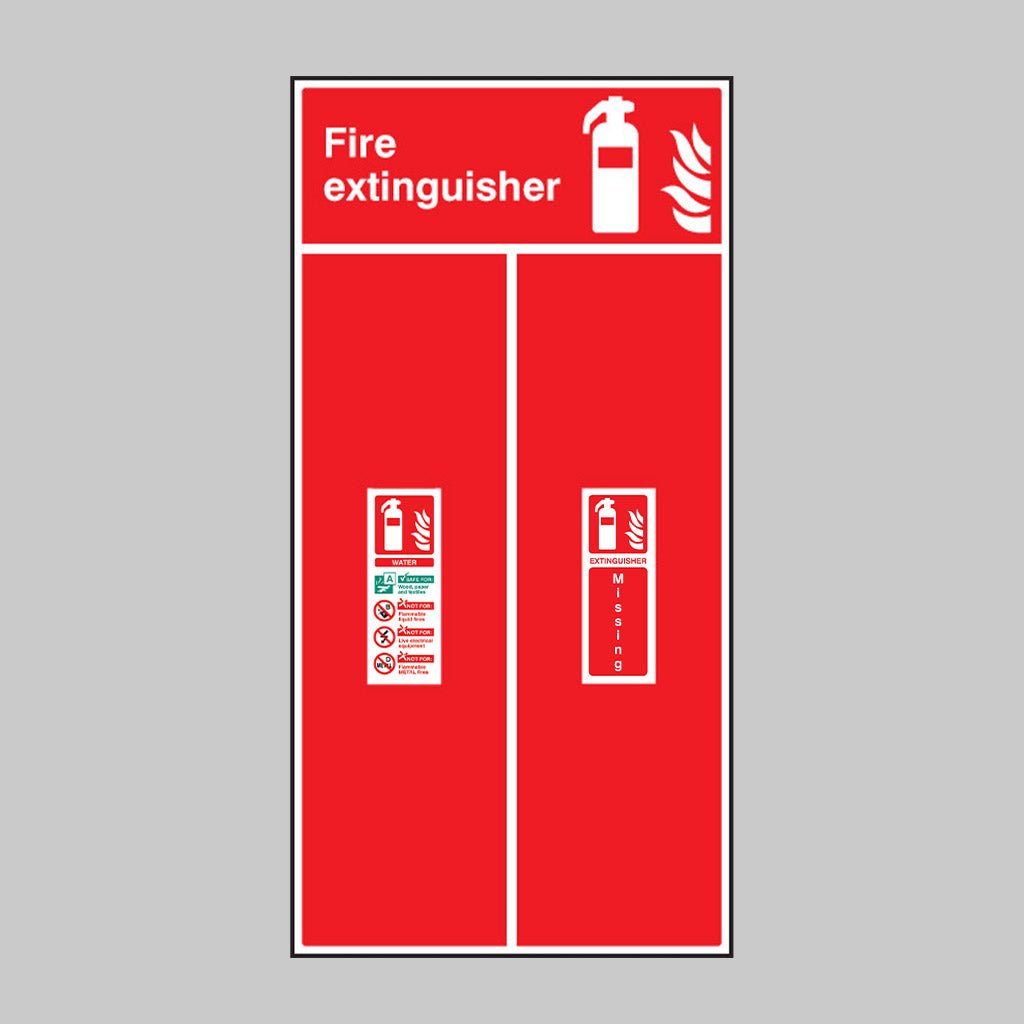 Single Extinguisher Location Board 450 x 900mm - Water - Ready Set SuppliedSingle Extinguisher Location Board 450 x 900mm - Water58014