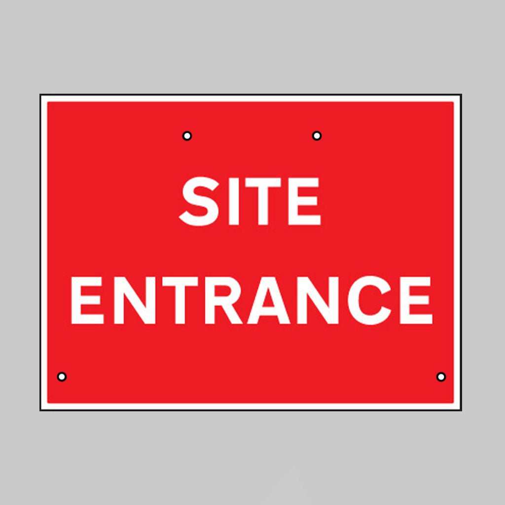 Site Entrance, 600 x 450mm Re-Flex Sign (3mm Reflective Polypropylene) - Ready Set SuppliedSite Entrance, 600 x 450mm Re-Flex Sign (3mm Reflective Polypropylene)56452