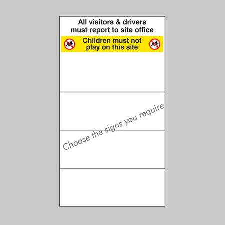 Site Safety Board 600 x 1000mm 5mm PVC With Select Signs - Ready Set SuppliedSite Safety Board 600 x 1000mm 5mm PVC With Select Signs58034