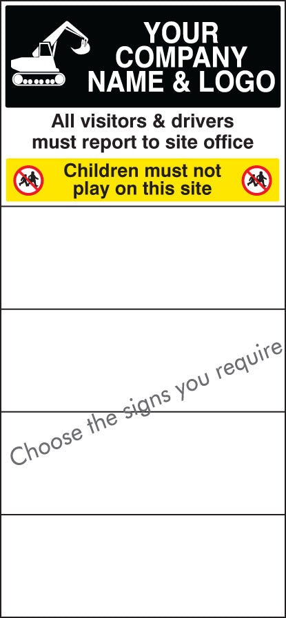 Site Safety Board 600 x 1200mm 5mm PVC With Logo And Select Signs - Ready Set SuppliedSite Safety Board 600 x 1200mm 5mm PVC With Logo And Select Signs58019