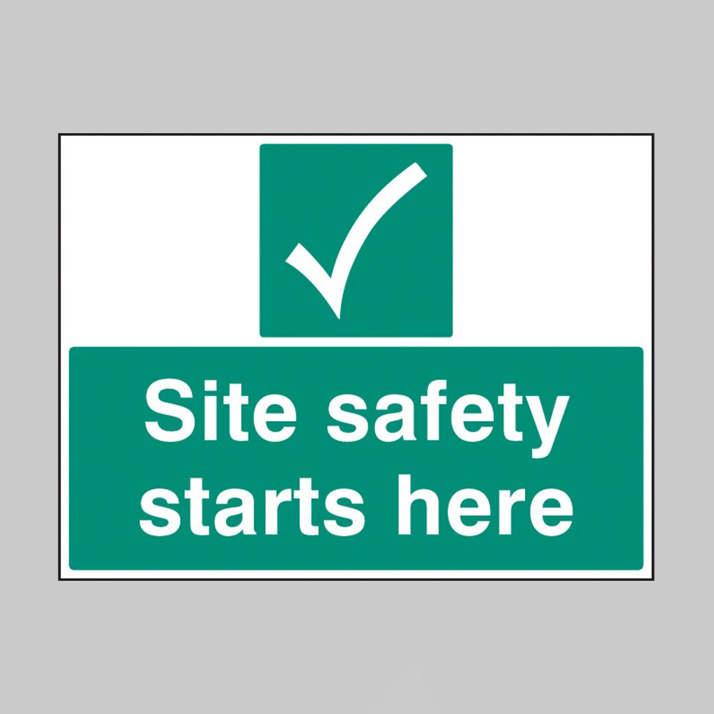 Site Safety Starts Here Sign - Ready Set SuppliedSite Safety Starts Here SignUltra Durable 2mm PET76412Q