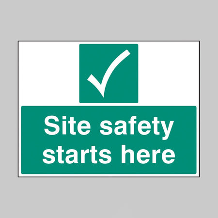 Site Safety Starts Here Sign - Ready Set SuppliedSite Safety Starts Here SignUltra Durable 2mm PET76412Q