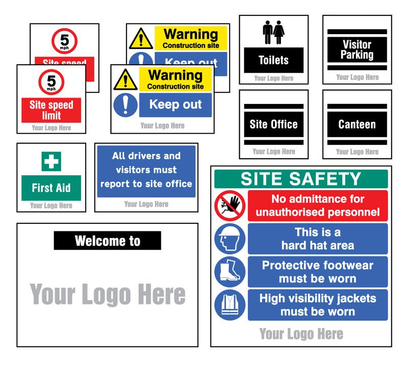 Site Saver Construction Kit (Pack of 12) With Optional Branding - Check If Required - Ready Set SuppliedSite Saver Construction Kit (Pack of 12) With Optional Branding - Check If Required55820