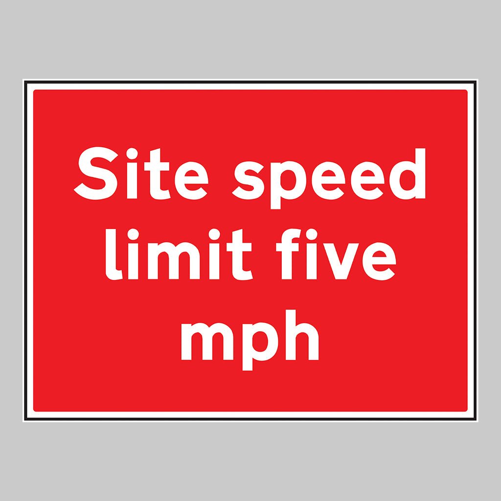 Site Speed Limit Five MPH Sign - Ready Set SuppliedSite Speed Limit Five MPH Sign17495Q