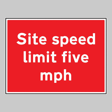 Site Speed Limit Five MPH Sign - Ready Set SuppliedSite Speed Limit Five MPH Sign17495Q