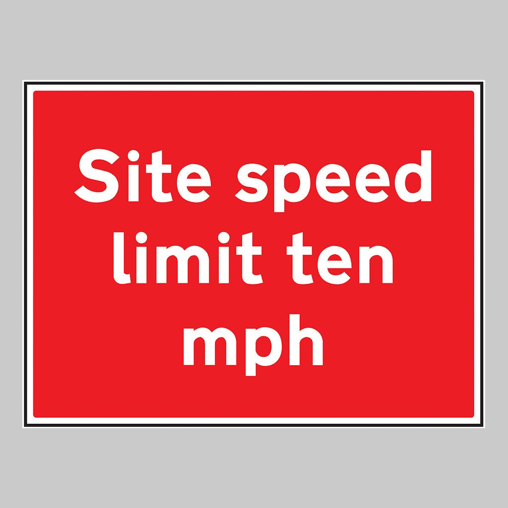 Site Speed Limit Ten MPH Sign - Ready Set SuppliedSite Speed Limit Ten MPH Sign17496Q
