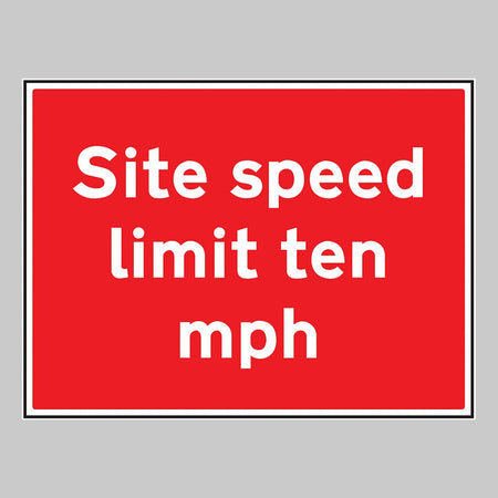 Site Speed Limit Ten MPH Sign - Ready Set SuppliedSite Speed Limit Ten MPH Sign17496Q
