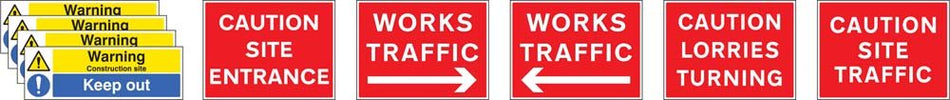 Site Starter Pack 1 (Pack of 9 Signs) - Ready Set SuppliedSite Starter Pack 1 (Pack of 9 Signs)56390