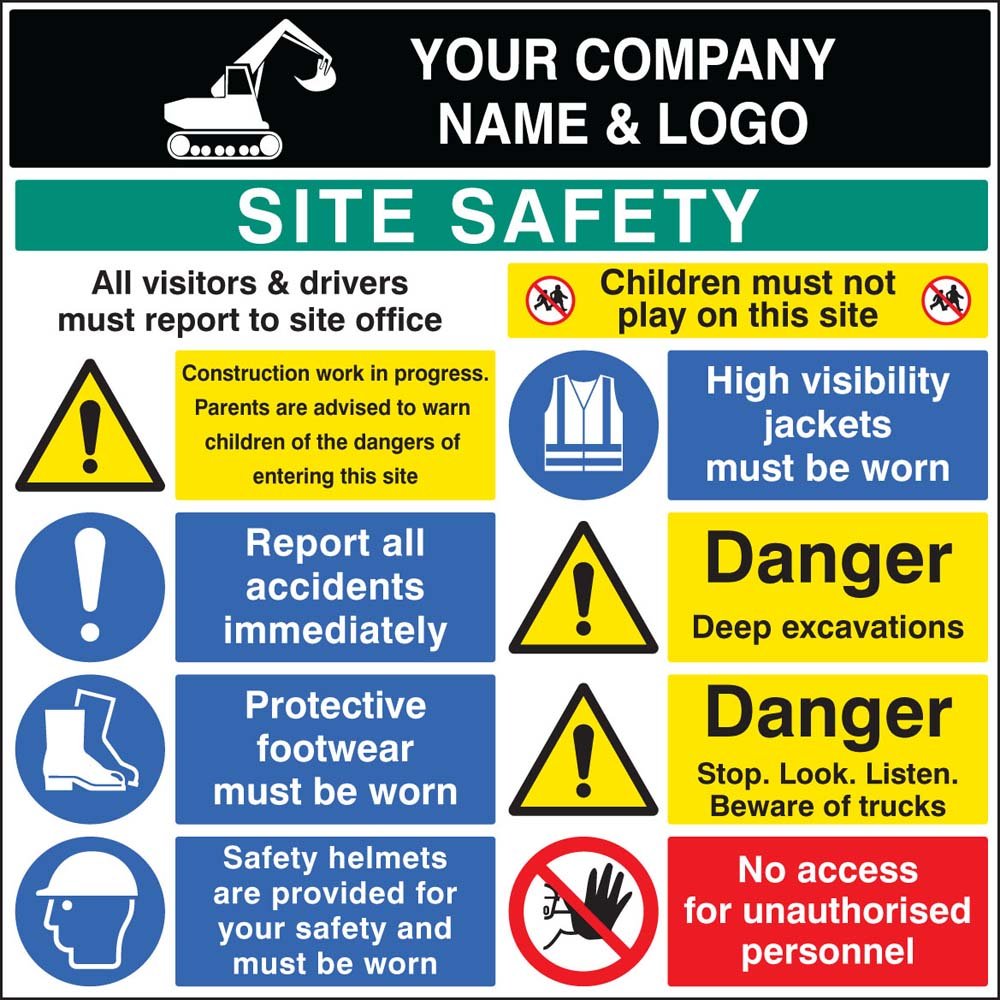 Site Traffic and Excavation Board 1200 x 1200mm - Ready Set SuppliedSite Traffic and Excavation Board 1200 x 1200mm58028