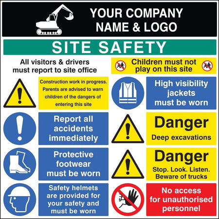 Site Traffic and Excavation Board 1200 x 1200mm - Ready Set SuppliedSite Traffic and Excavation Board 1200 x 1200mm58028