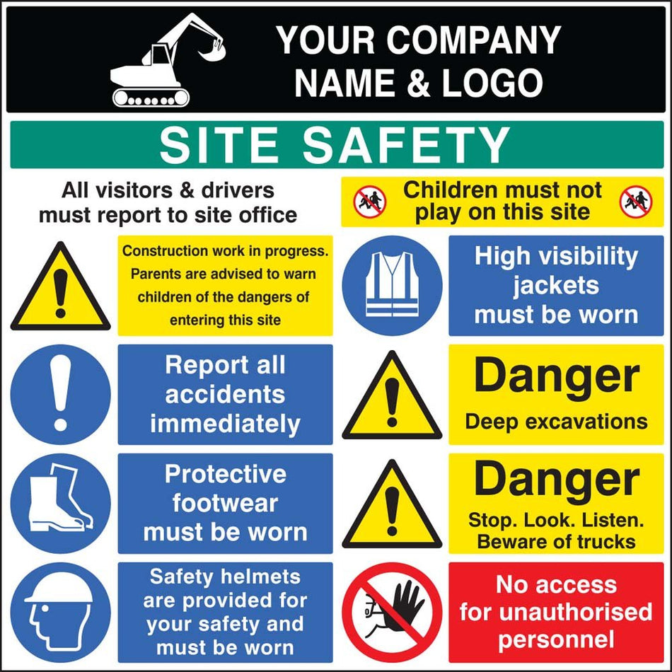 Site Traffic and Excavation Board 1200 x 1200mm - Ready Set SuppliedSite Traffic and Excavation Board 1200 x 1200mm58028