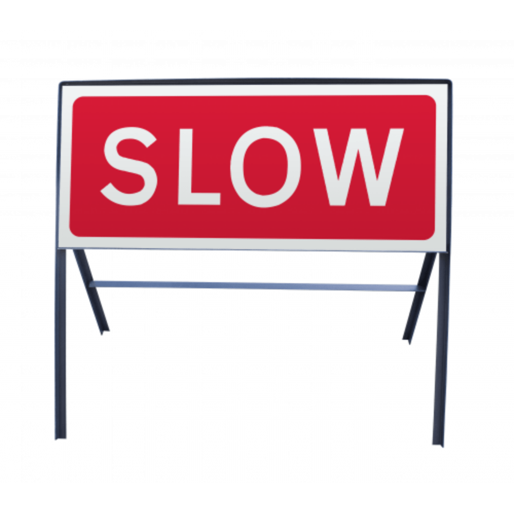 Slow Sign - 1050 x 450 Metal Sign - Ready Set SuppliedSlow Sign - 1050 x 450 Metal Sign