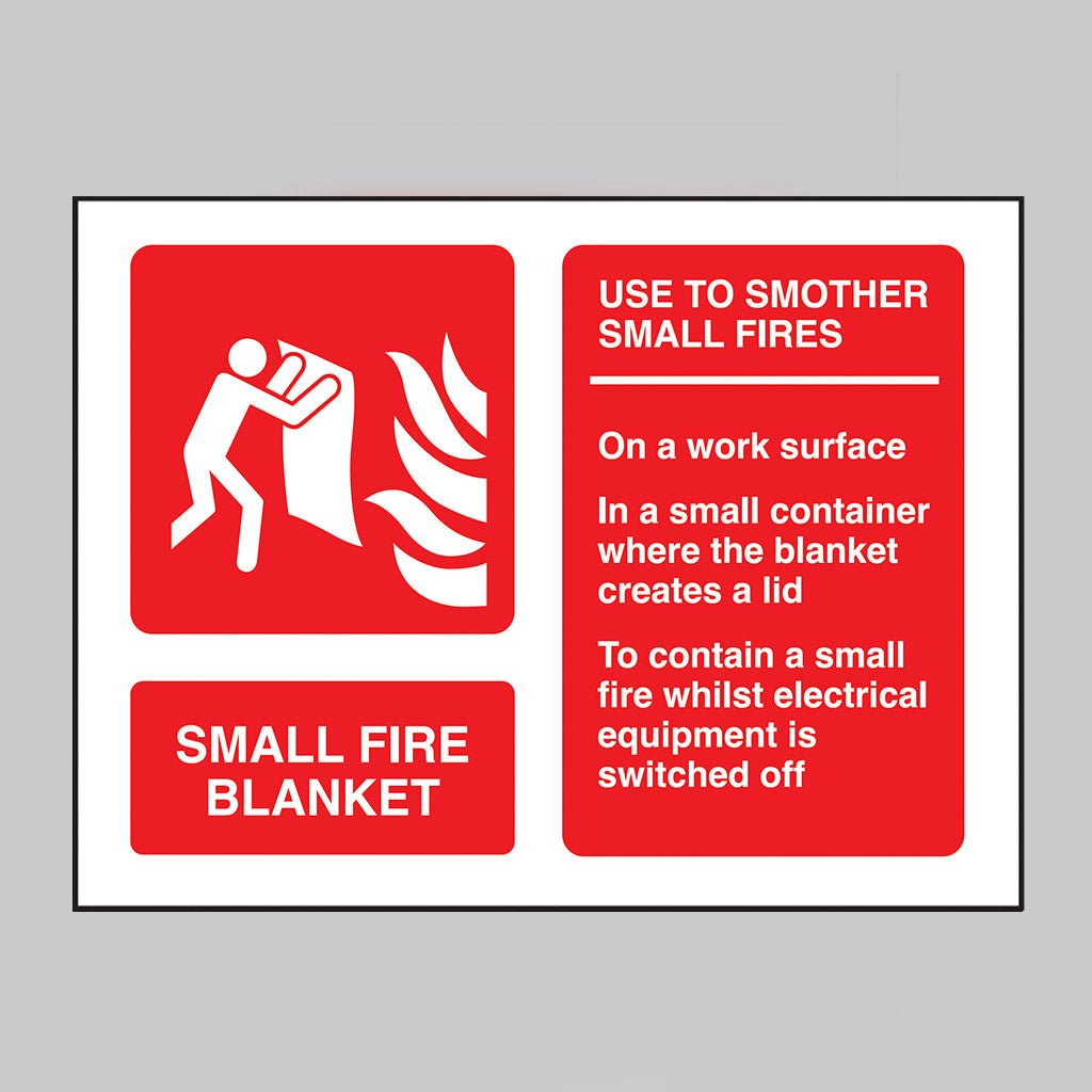 Small Fire Blanket Identification Sign - Ready Set SuppliedSmall Fire Blanket Identification SignRigid Plastic11467D