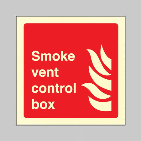 Smoke Vent Control Box Sign - Ready Set SuppliedSmoke Vent Control Box SignUltra Bright (Class C) Photoluminescent Rigid31116C