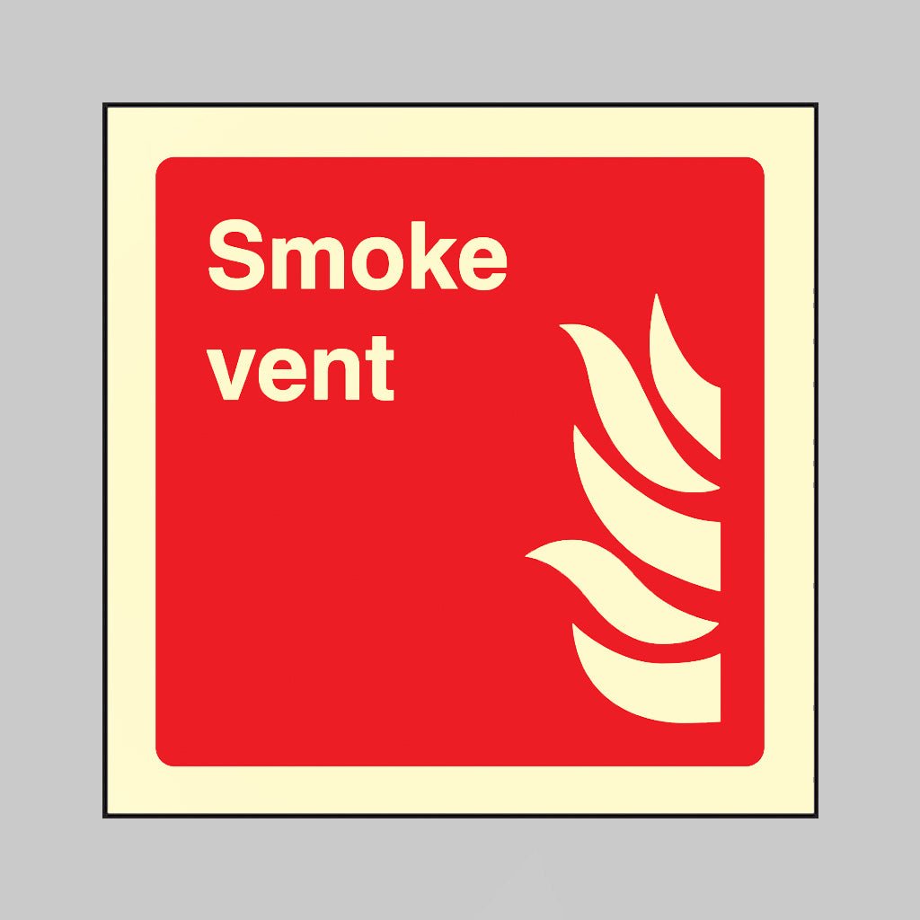 Smoke Vent Sign - Ready Set SuppliedSmoke Vent SignUltra Bright (Class C) Photoluminescent Rigid31117C