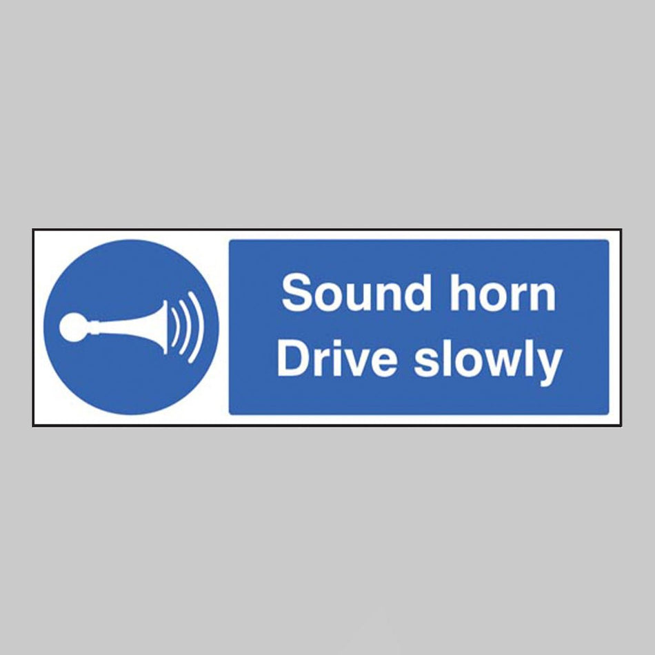 Sound Horn Drive Slowly Sign - Ready Set SuppliedSound Horn Drive Slowly SignRigid Plastic15413G