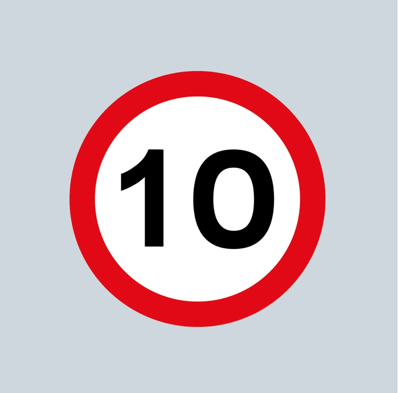 Speed Roundel Red, White & Black - 10 - Ready Set SuppliedSpeed Roundel Red, White & Black - 10100