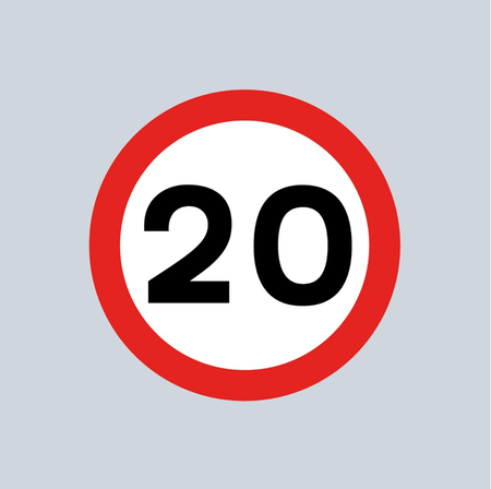 Speed Roundel Red, White & Black - 20 - Ready Set SuppliedSpeed Roundel Red, White & Black - 20100