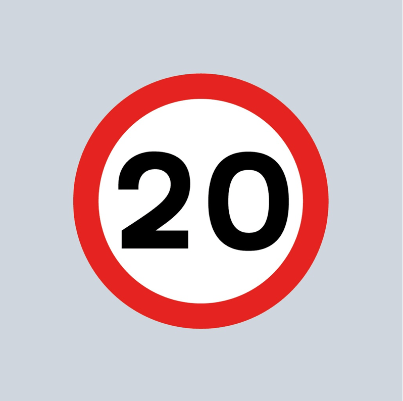 Speed Roundel Red, White & Black - 20 - Ready Set SuppliedSpeed Roundel Red, White & Black - 20100