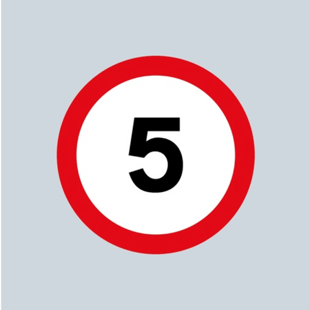 Speed Roundel Red, White & Black - 5 - Ready Set SuppliedSpeed Roundel Red, White & Black - 5100