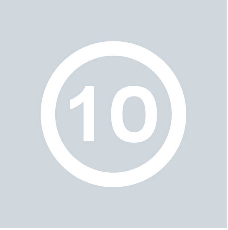 Speed Roundel White - 10 MPH - Ready Set SuppliedSpeed Roundel White - 10 MPH100