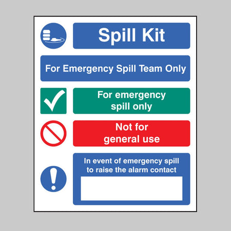 Spill Kit Emergency Spill Team Only - Ready Set SuppliedSpill Kit Emergency Spill Team OnlyRigid Plastic16043H