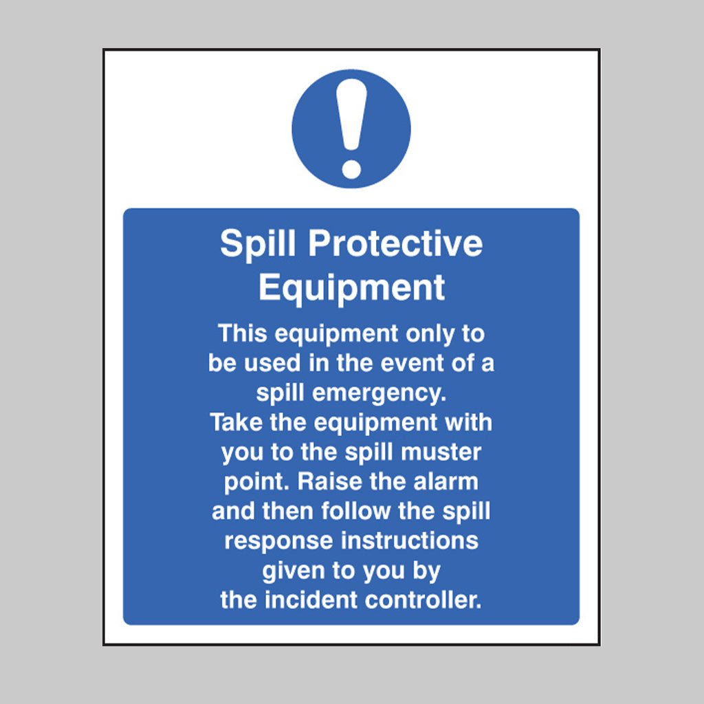 Spill Protection Equipment Sign - Ready Set SuppliedSpill Protection Equipment SignRigid Plastic16044H