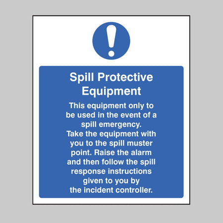 Spill Protection Equipment Sign - Ready Set SuppliedSpill Protection Equipment SignRigid Plastic16044H