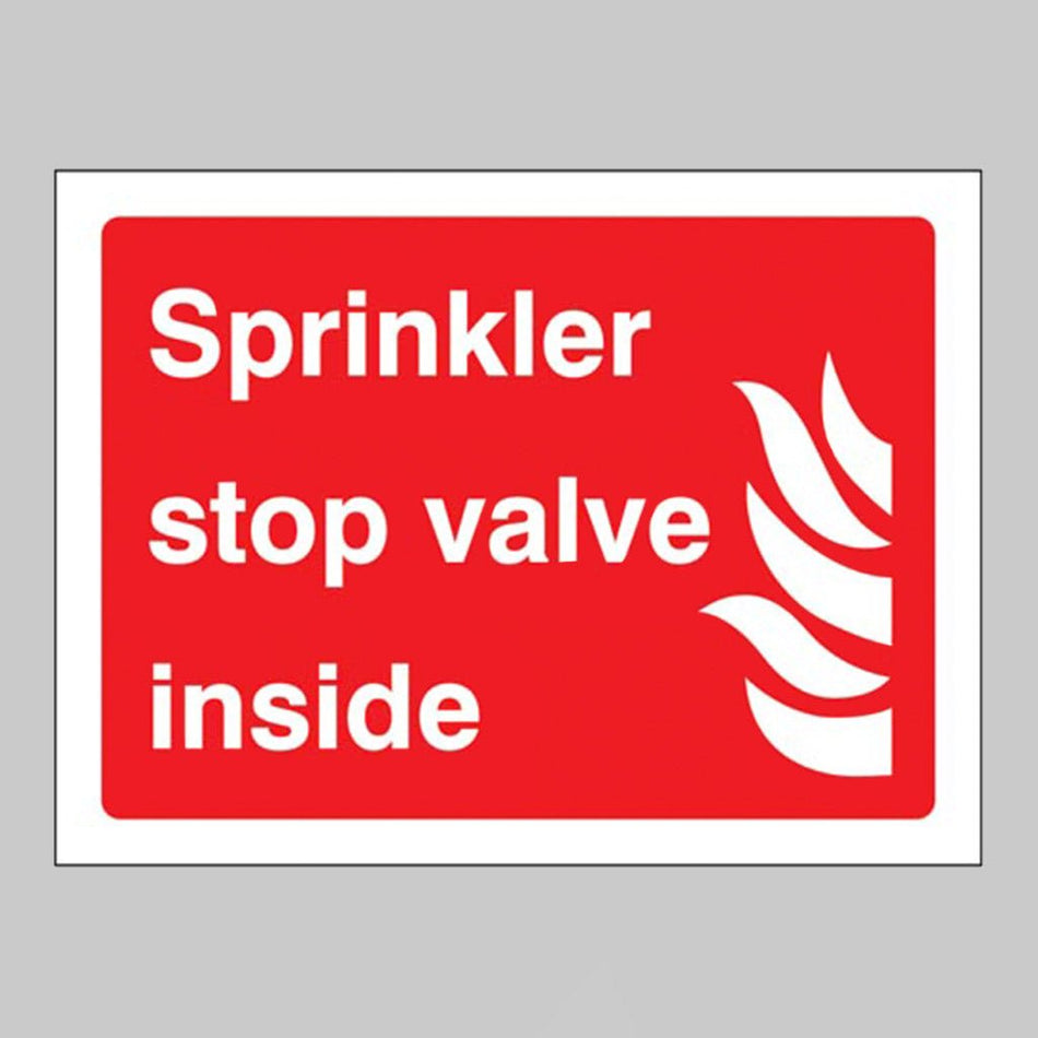 Sprinkler Stop Valve Inside Sign - Ready Set SuppliedSprinkler Stop Valve Inside SignRigid Plastic11446E