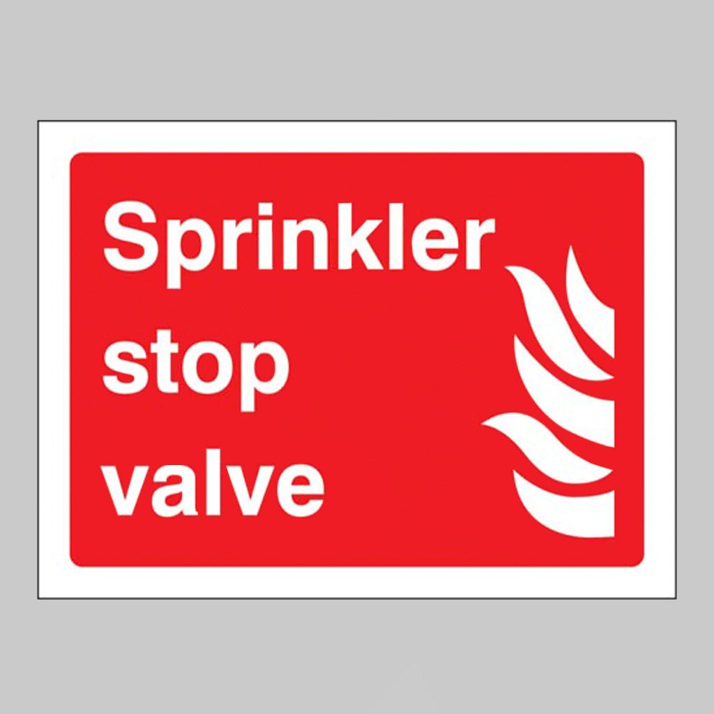Sprinkler Stop Valve Sign - Ready Set SuppliedSprinkler Stop Valve SignRigid Plastic11445E