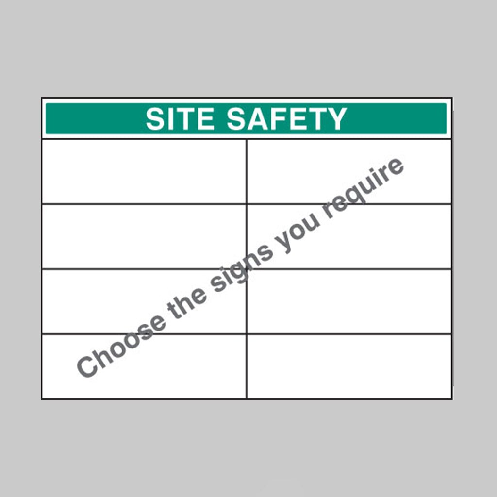 Standard Bespoke Site Safety Board 900 x 1200mm - Ready Set SuppliedStandard Bespoke Site Safety Board 900 x 1200mm58048