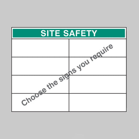 Standard Bespoke Site Safety Board 900 x 1200mm - Ready Set SuppliedStandard Bespoke Site Safety Board 900 x 1200mm58048