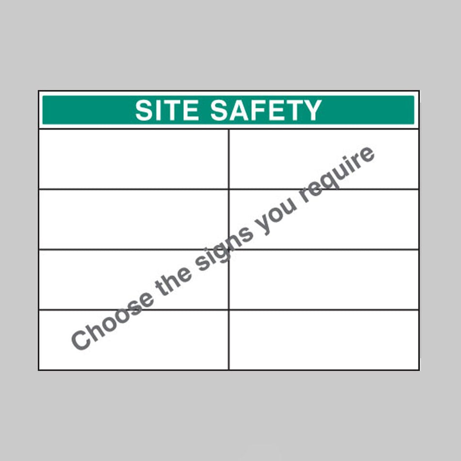 Standard Bespoke Site Safety Board 900 x 1200mm - Ready Set SuppliedStandard Bespoke Site Safety Board 900 x 1200mm58048