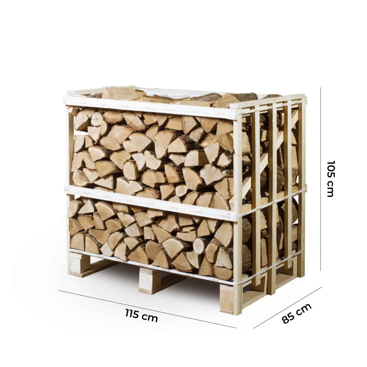 Standard Plus Crate – Kiln Dried Oak Logs Approx. 1m³ - Ready Set SuppliedStandard Plus Crate – Kiln Dried Oak Logs Approx. 1m³