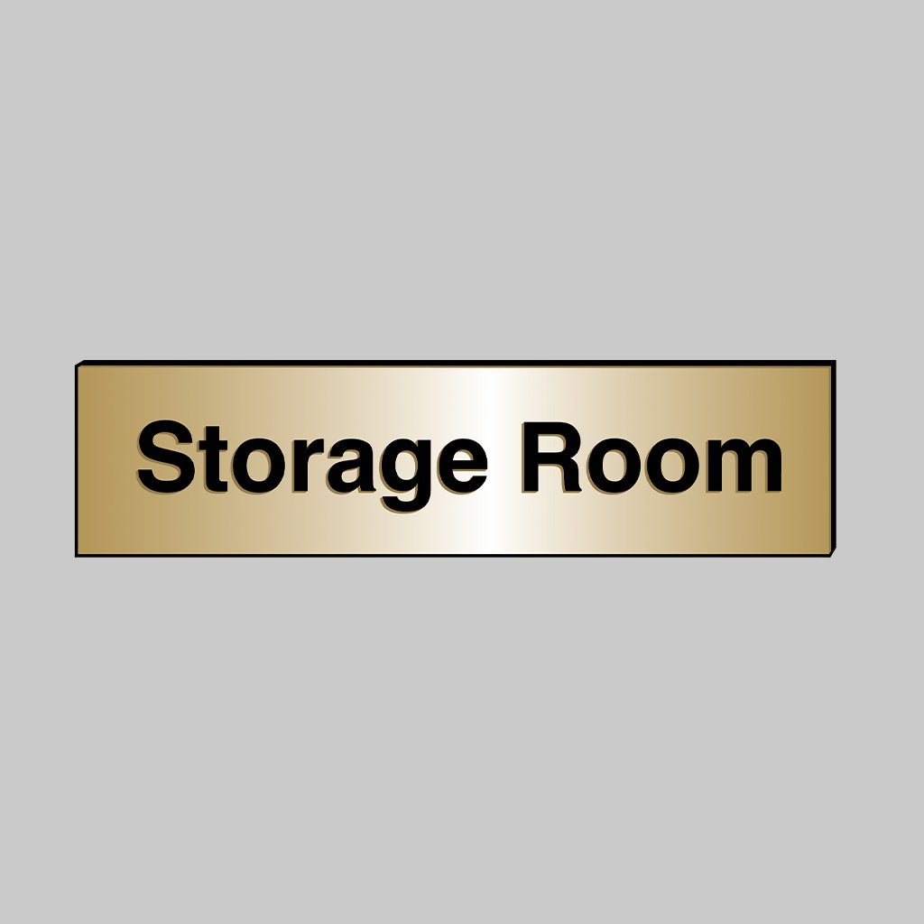 Storage Room Engraved Brass Effect Sign - Ready Set SuppliedStorage Room Engraved Brass Effect Sign53703