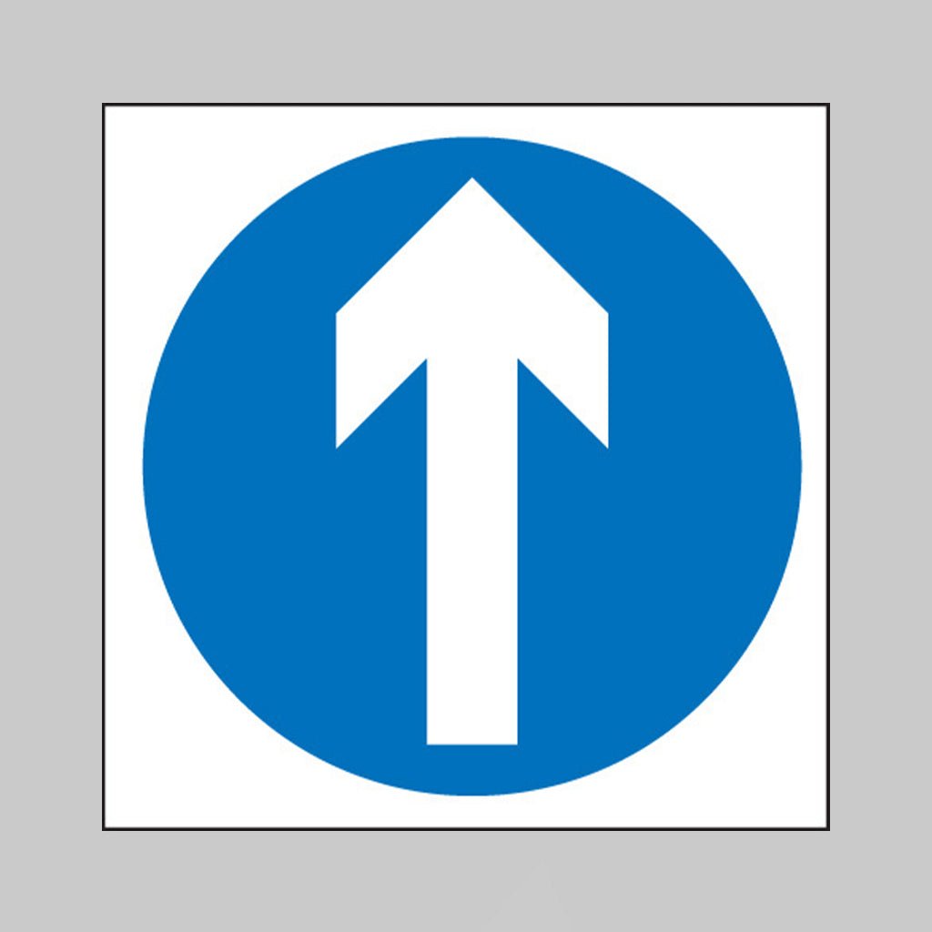 Straight Ahead Only Sign - Ready Set SuppliedStraight Ahead Only SignRigid Plastic17549N