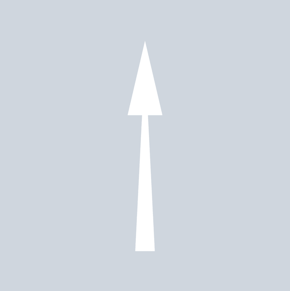 Straight Arrow - White Thermoplastic Road marking - Ready Set SuppliedStraight Arrow - White Thermoplastic Road marking1000mm x 175mm