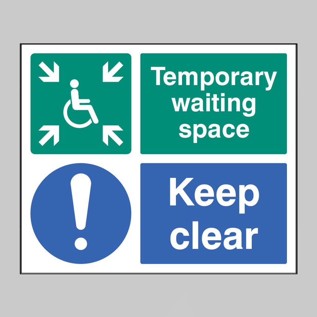 Temporary Waiting Space Keep Clear Sign - Ready Set SuppliedTemporary Waiting Space Keep Clear SignRigid Plastic11228H
